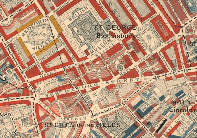 Extract from Booth poverty map
